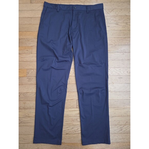 Rhone Commuter Pants Men's 35x30 Navy Blue Performance Stretch Chino COM-171 - Picture 1 of 8
